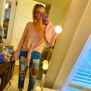 VICI Blush V-neck Top